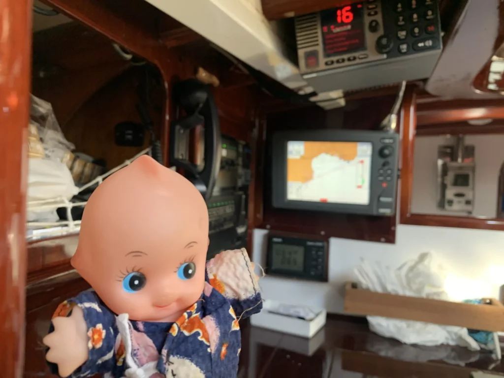 Kewpie sailing on Saint Tropez