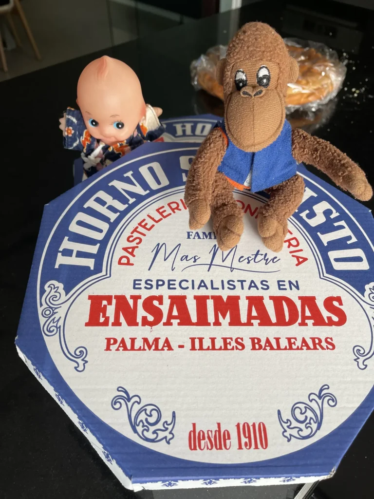 Kewpie promoting ensaimadas from Mallorca